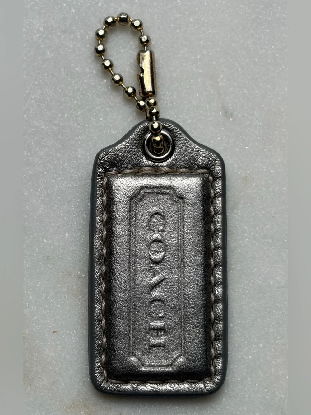 Coach Hangtag Glitter Silver Nickel Replacement
